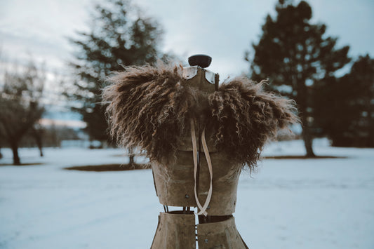 Moorit/ blonde woolie collar